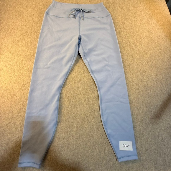 Greyson Clothiers Pants - Greyson Clothiers Ribbed High Waisted Leggings Light Blue Drawstring NWT Size L